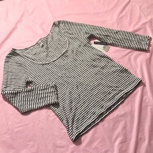 Nordstrom BP juniors striped mod top shirt medium NEW